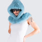 Jayden Aqua Fur Hood