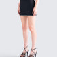 Birgit Black Rhinestone Mini Skirt