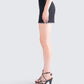 Birgit Black Rhinestone Mini Skirt