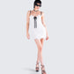 Daisy White Lace Floral Mini Dress
