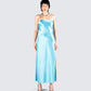 Jayden Aqua Strapless Dress model front