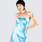 Jayden Aqua Strapless Dress