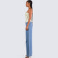 Rosella Olive Satin Twist Top