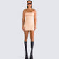 Maxine Beige Jersey Tube Dress model front