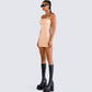 Maxine Beige Jersey Tube Dress