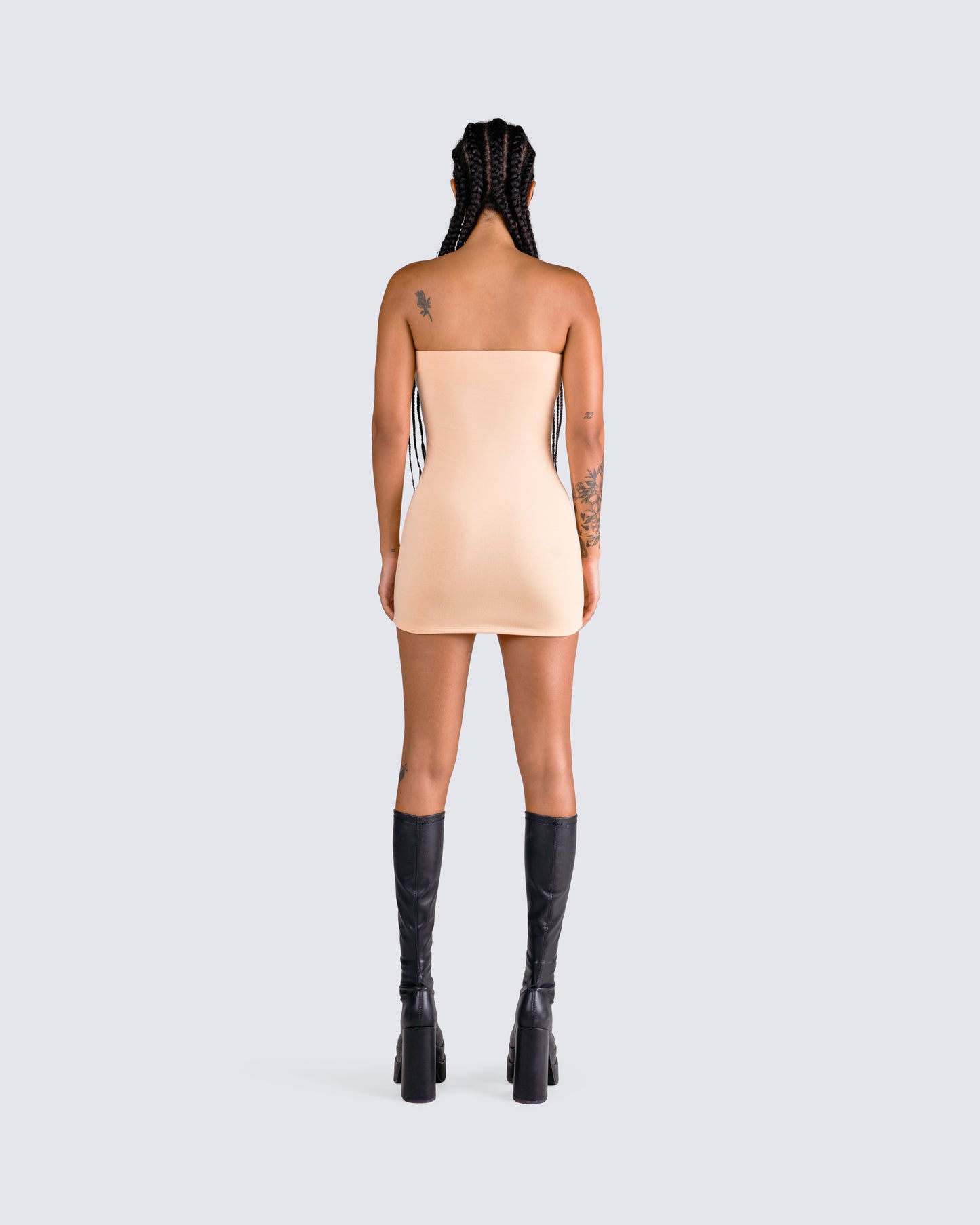 Maxine Beige Jersey Tube Dress