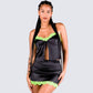 Nadya Black Satin Mini Skirt