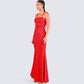 Numa Red Rhinestone Gown