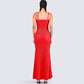 Numa Red Rhinestone Gown
