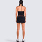 Issa Black Tiered Mini Dress