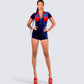 Johana Multi Velvet Mini Romper