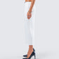 Georgia Ivory Satin Midi Skirt
