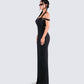 Janine Black Cut Out Maxi Dress