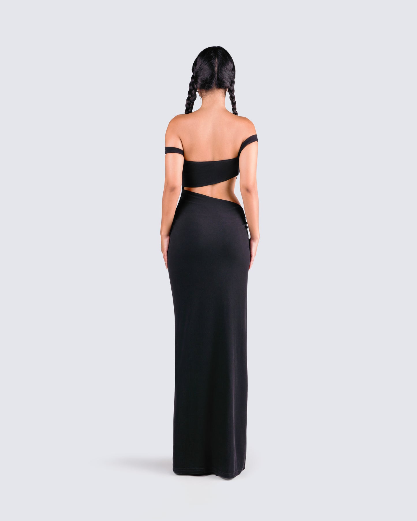Janine Black Cut Out Maxi Dress