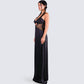 Mei Black Lace Insert Maxi Dress