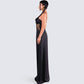 Mei Black Lace Insert Maxi Dress