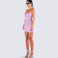 Malena Pink Denim Mini Dress