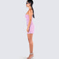 Malena Pink Denim Mini Dress