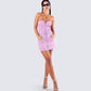 Malena Pink Denim Mini Dress