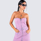 Malena Pink Denim Mini Dress