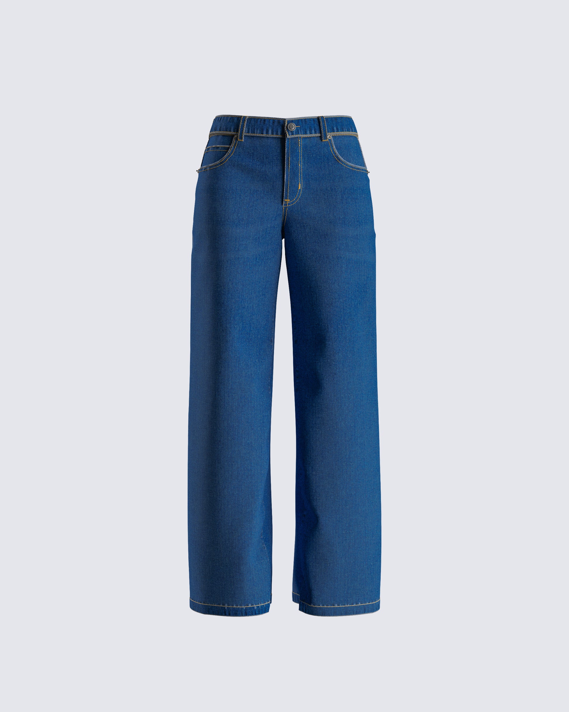 Dulcie Blue Denim Wide Leg Jean product front