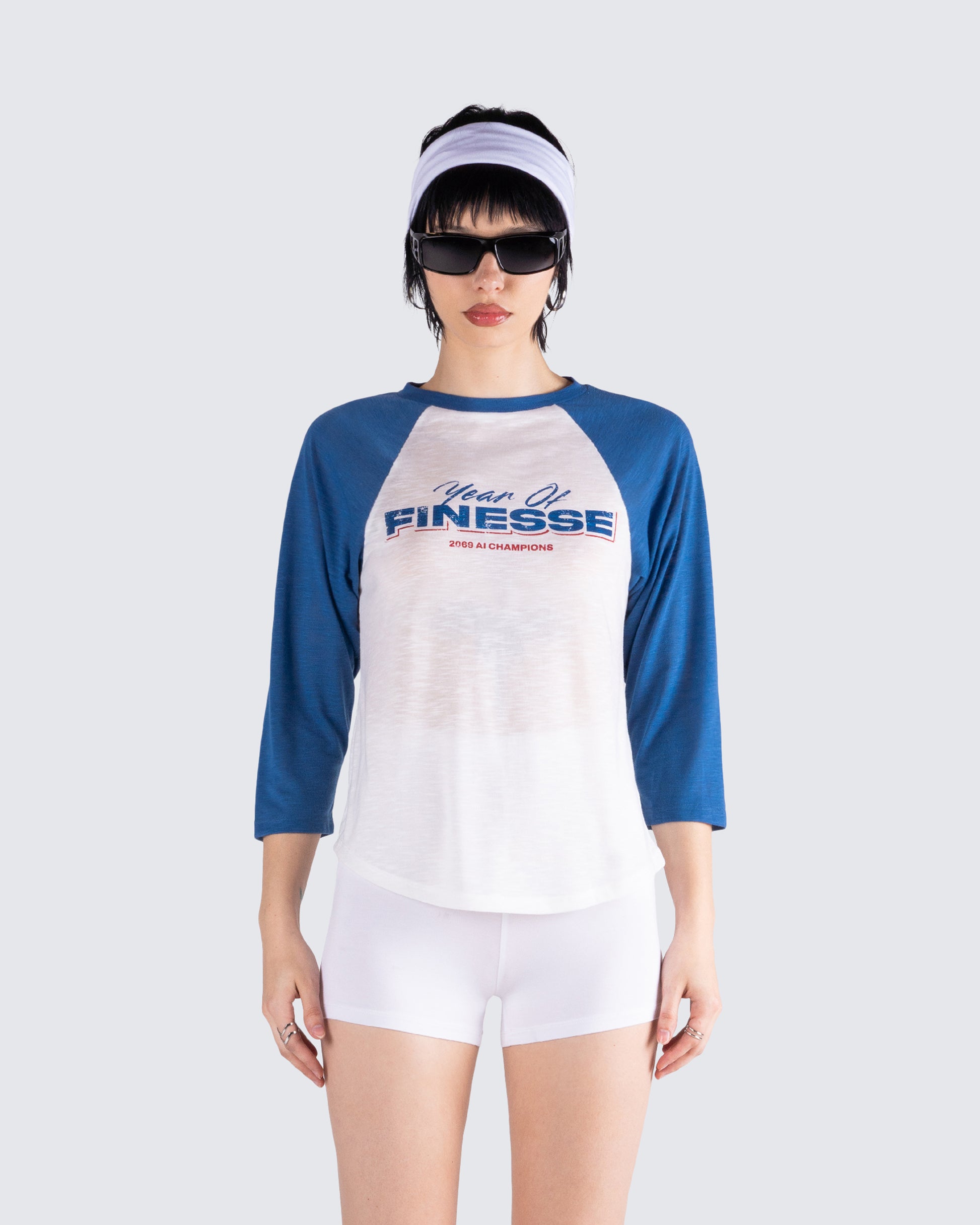 Dulcie Multi Jersey Graphic Top model front