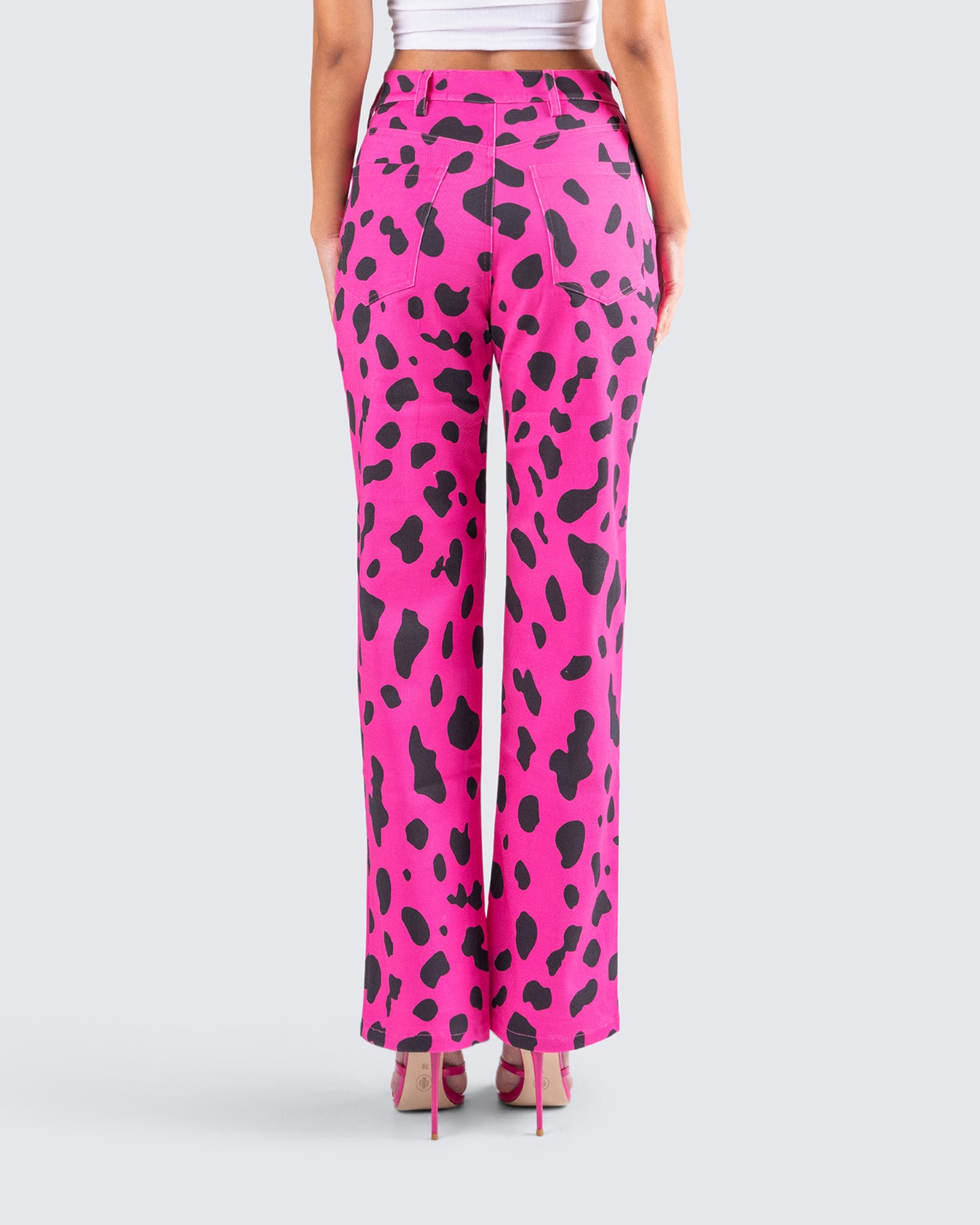 E Captivated Cow Printed Pants
