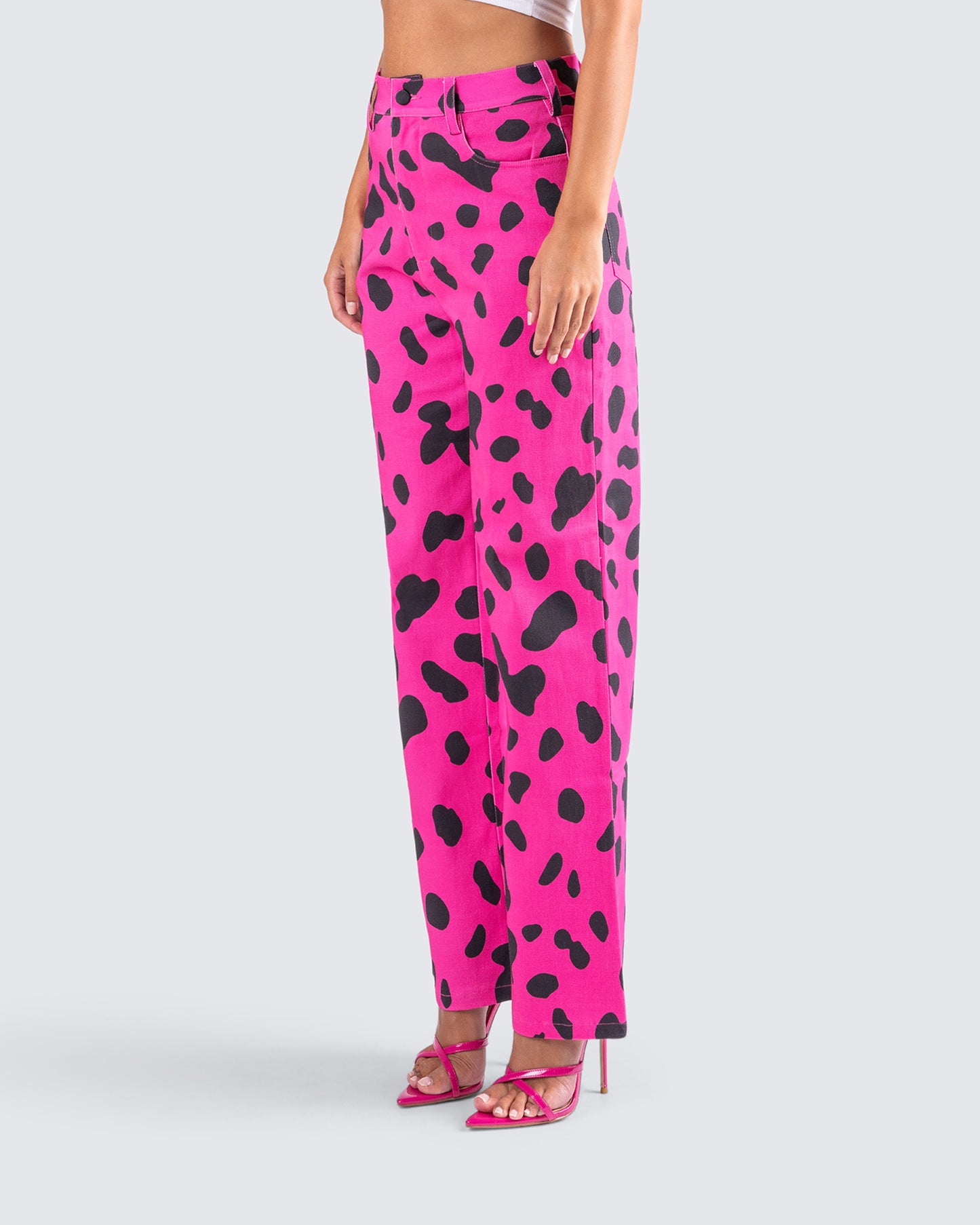 E Captivated Cow Printed Pants