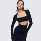 Eda Black Bandeau Maxi Dress
