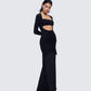 Eda Black Bandeau Maxi Dress