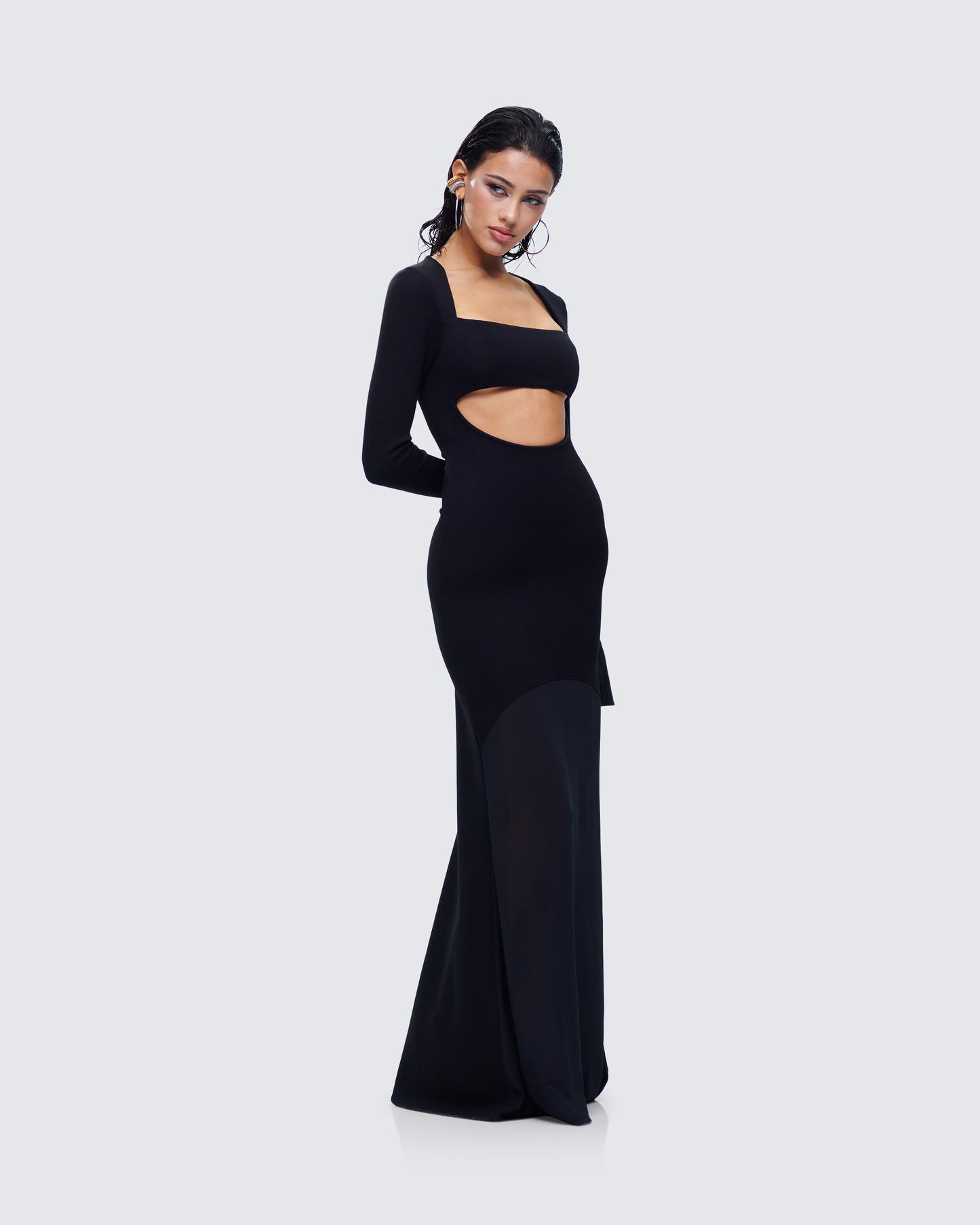 Eda Black Bandeau Maxi Dress