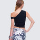 Eirene Black Asymmetrical Top