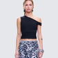 Eirene Black Asymmetrical Top model front