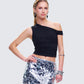 Eirene Black Asymmetrical Top