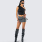 Eirene Vegan Leather Mini Skirt