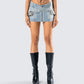 Eirene Denim Mini Skirt model front