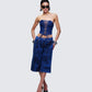 Electra Blue Denim Printed Jorts