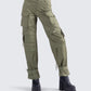 Eleni Olive Utility Pocket Pant
