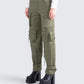 Eleni Olive Utility Pocket Pant