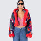 Elias Abstract Fur Jacket