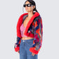 Elias Abstract Fur Jacket
