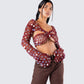 Ellery Maroon Crochet Top