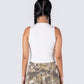 Ema White Jersey Tank Top