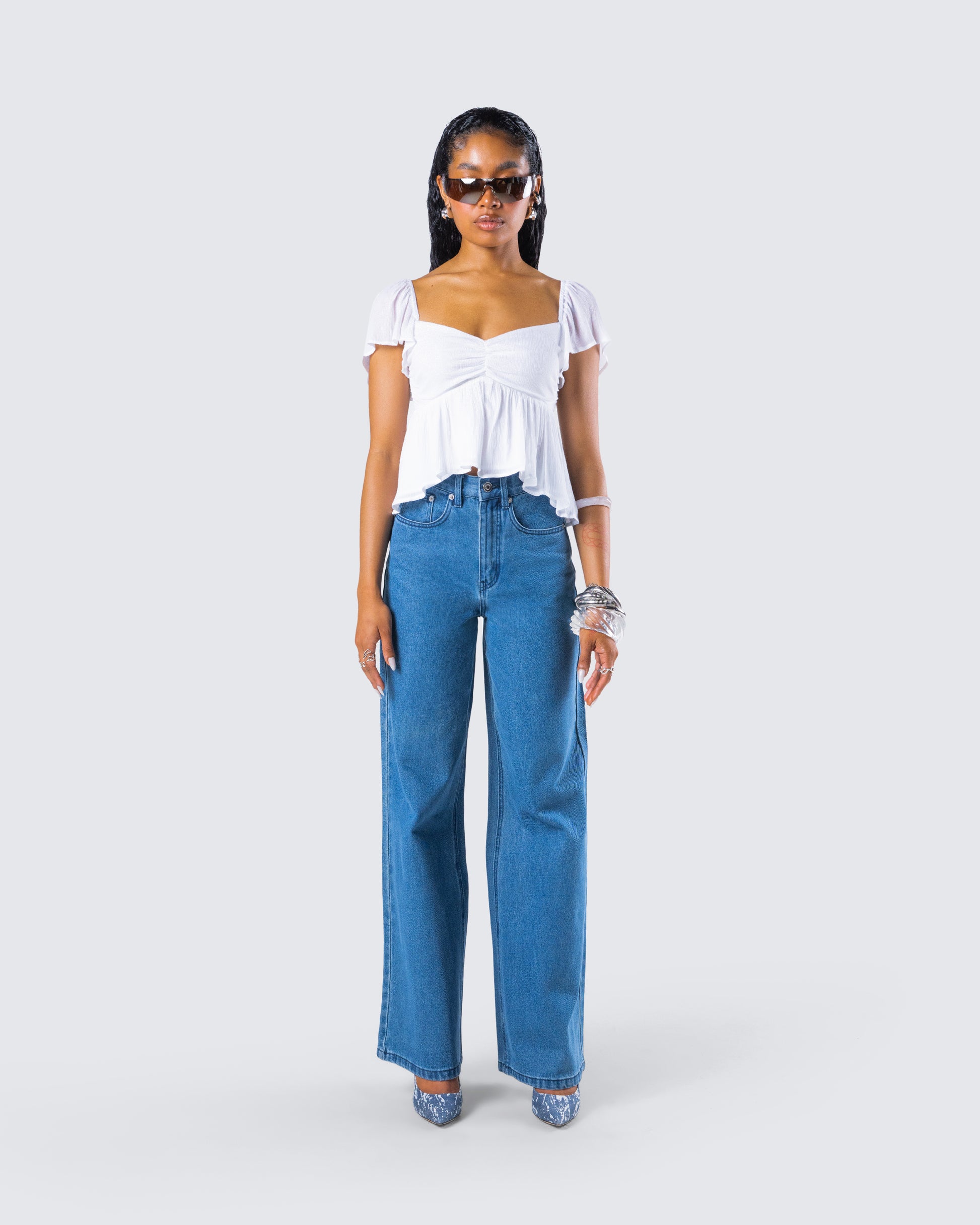 Emersyn Denim Set model front