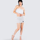 Emery Silver Net Mini Skirt