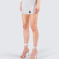 Emery Silver Net Mini Skirt