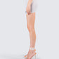 Emery Silver Net Mini Skirt
