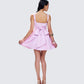 Emi Pink Bow Mini Dress