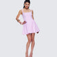 Emi Pink Bow Mini Dress