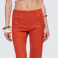 Emi Two Tone Orange Faux Suede Pant